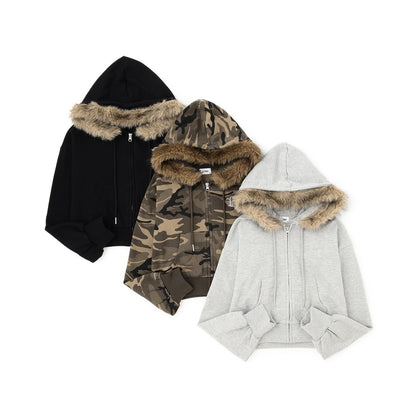 【LTXC】【可套裝】毛絨兩用拉鍊連帽衫