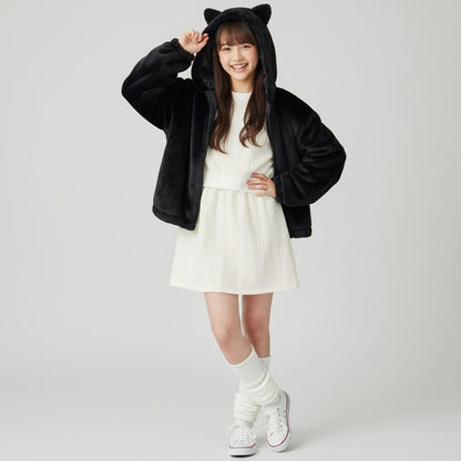 【milky coast】貓耳毛絨連帽外套