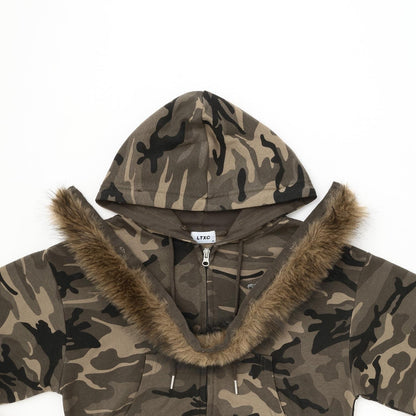 【LTXC】【可套裝】毛絨兩用拉鍊連帽衫