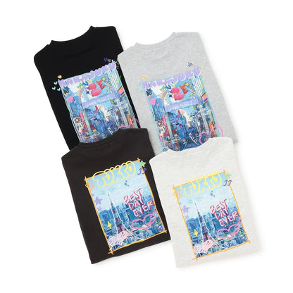 背面印花連衣裙