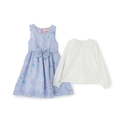 魔法圖案連衣裙&襯衫套裝