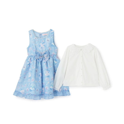 魔法圖案連衣裙&襯衫套裝