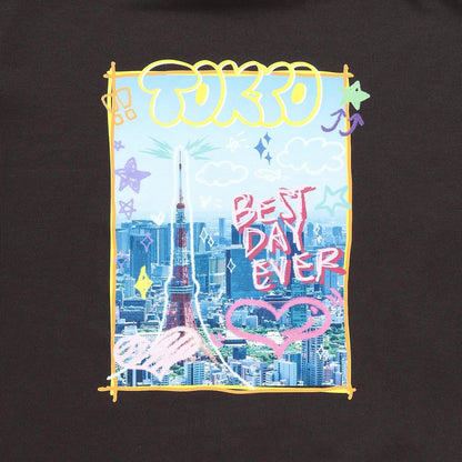 背面印花連衣裙