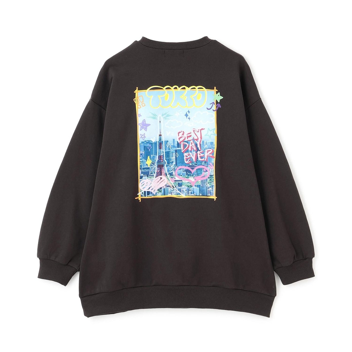 背面印花連衣裙