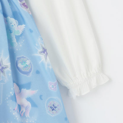 魔法圖案連衣裙&襯衫套裝