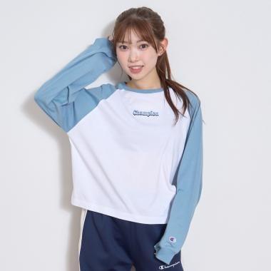 【Champion】【純棉100%】插肩長袖T恤