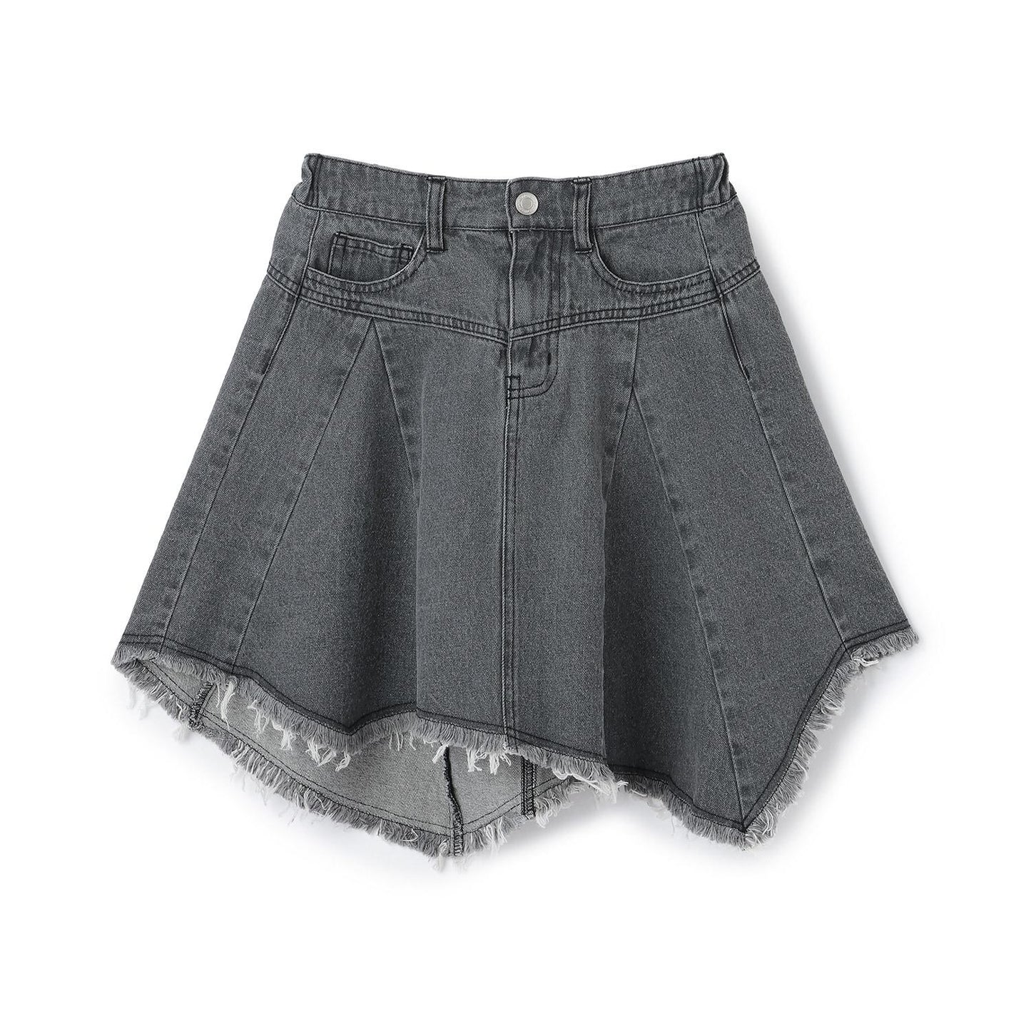 下襬拼接復古半身裙