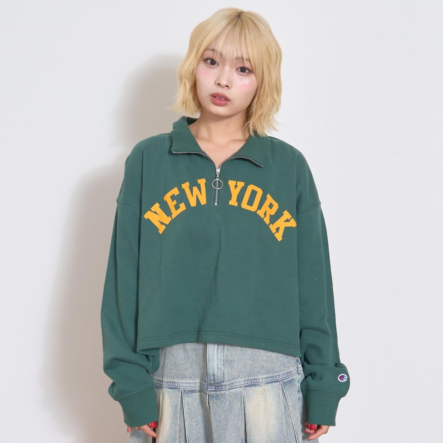 【Champion】半拉鍊套頭衫