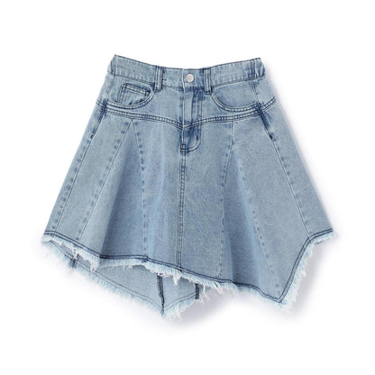 下襬拼接復古半身裙