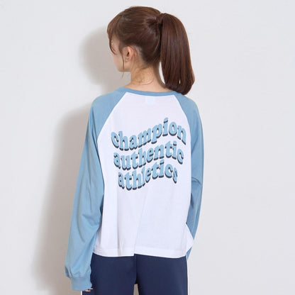 【Champion】【純棉100%】插肩長袖T恤