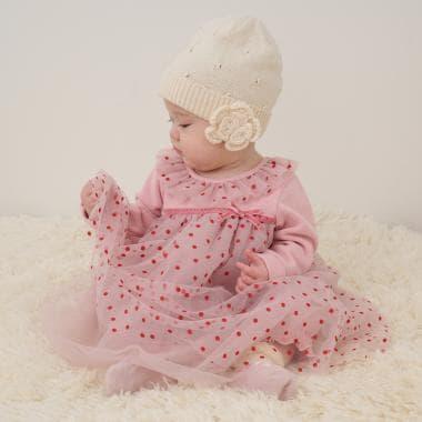 亮片波點嬰兒連體衣