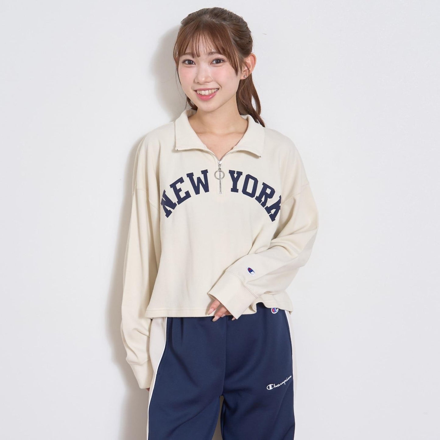 【Champion】半拉鍊套頭衫