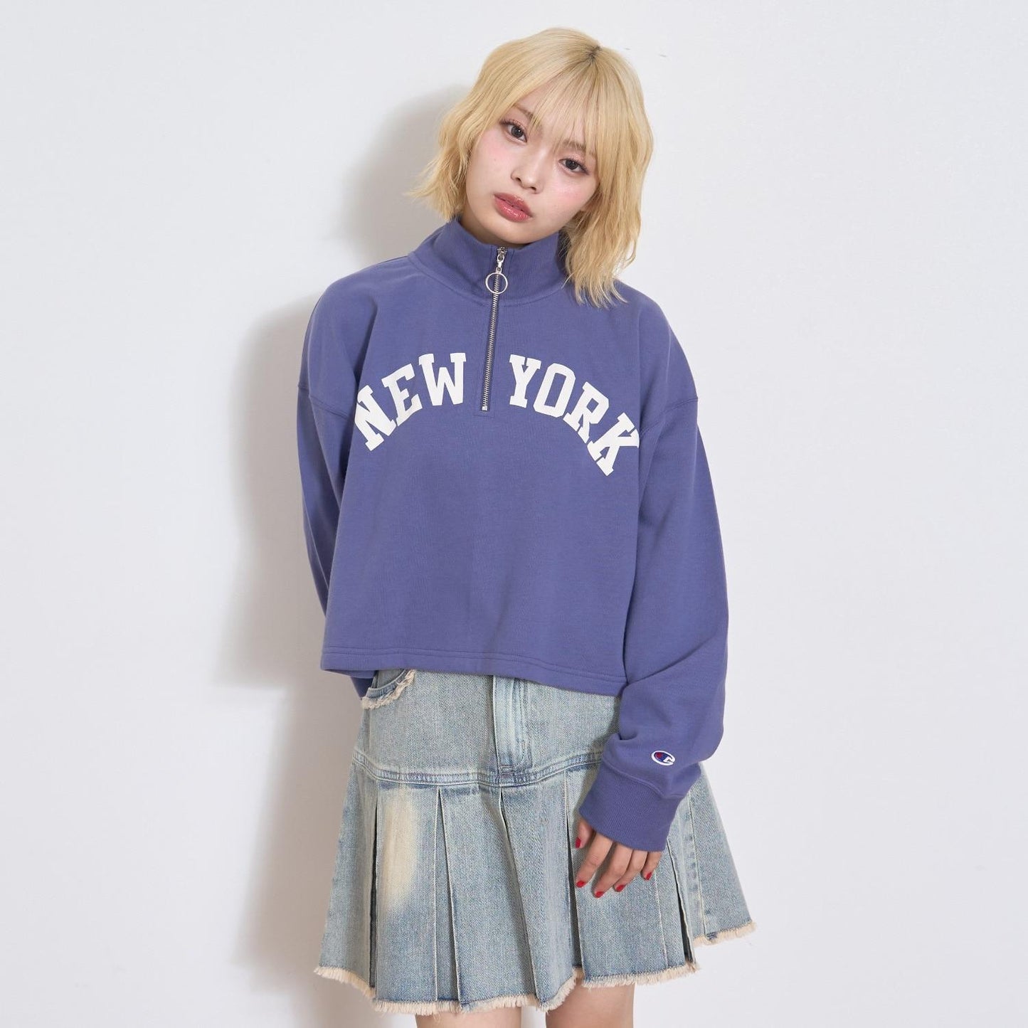 【Champion】半拉鍊套頭衫