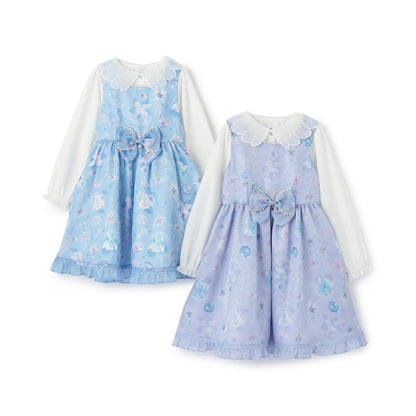 魔法圖案連衣裙&襯衫套裝