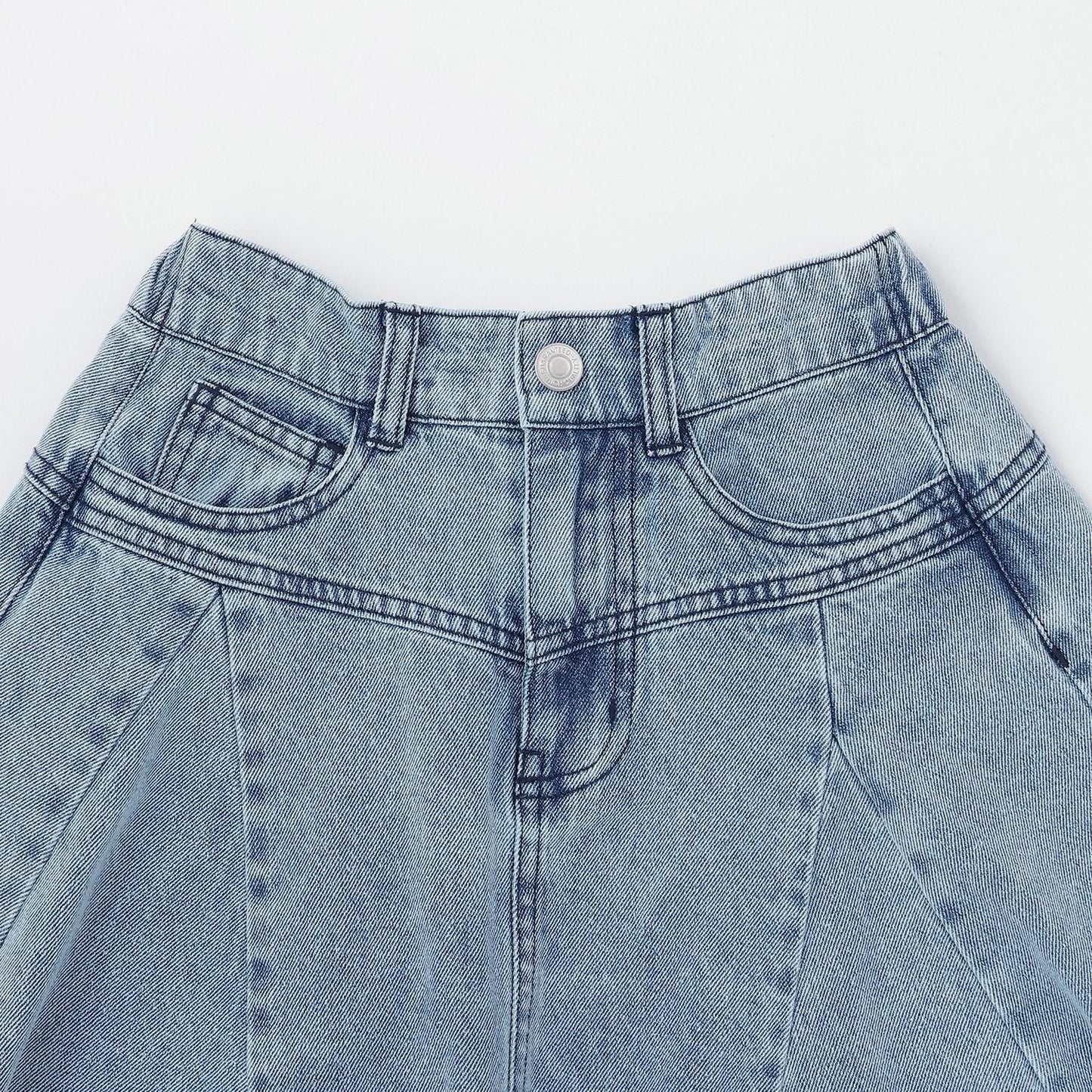 下襬拼接復古半身裙