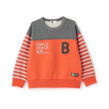 袖部條紋拼色衛衣