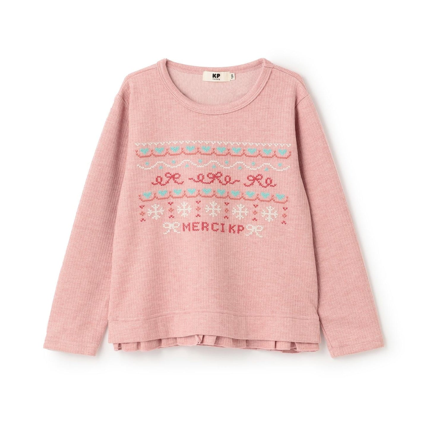 十字刺繡羅紋雙面衛衣