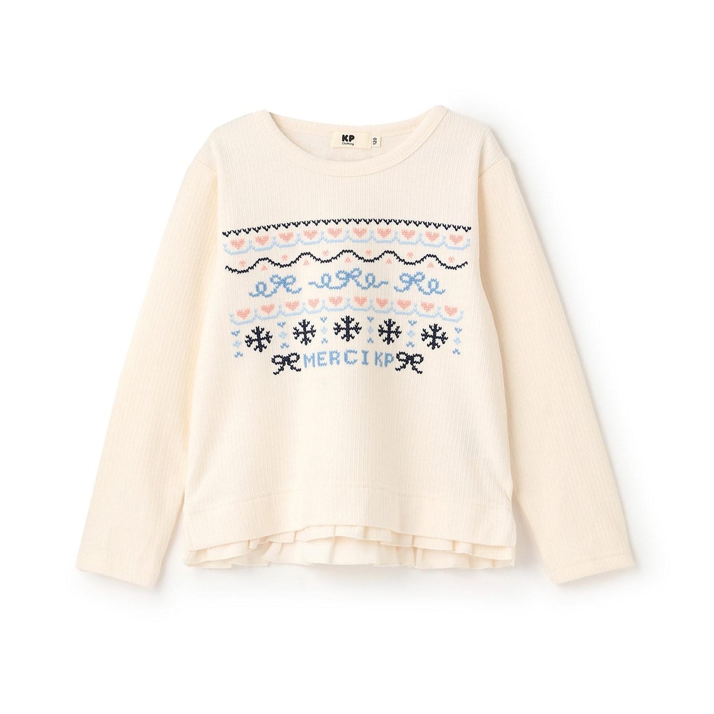 十字刺繡羅紋雙面衛衣