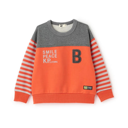 袖部條紋拼色衛衣