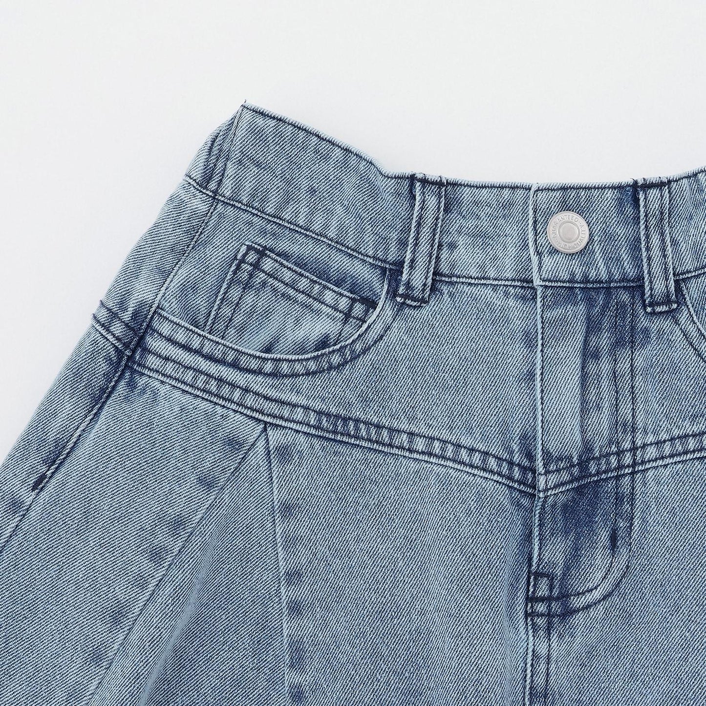 下襬拼接復古半身裙