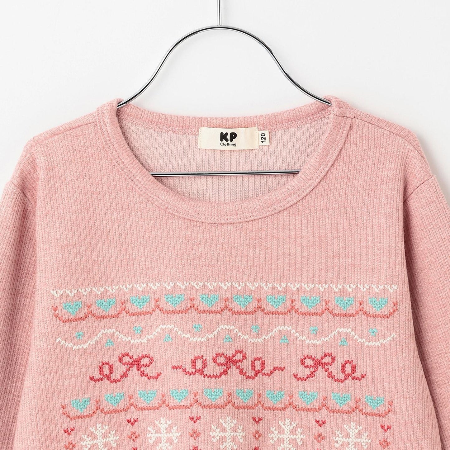 十字刺繡羅紋雙面衛衣