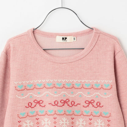 十字刺繡羅紋雙面衛衣