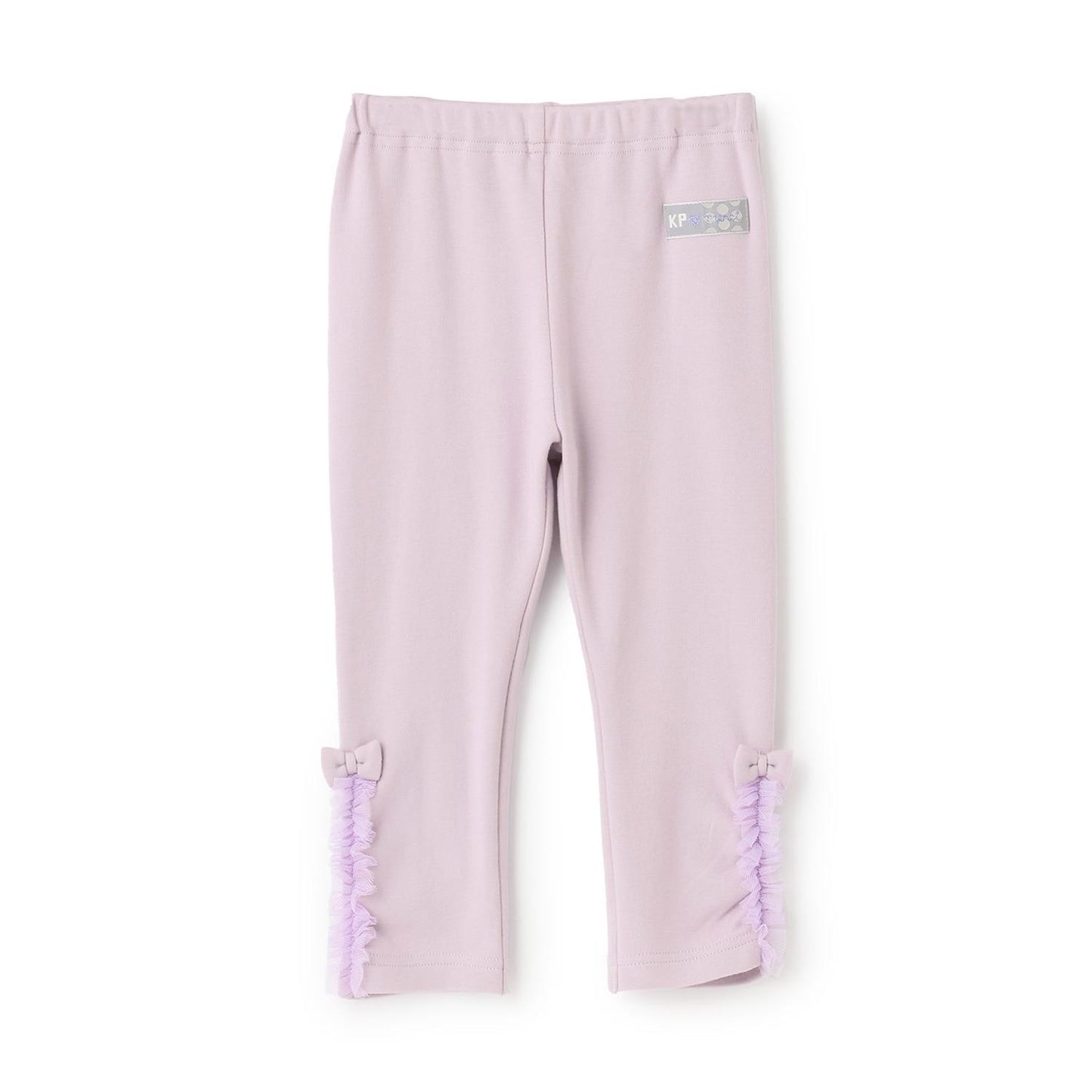 側邊荷葉邊光滑內加絨打底褲