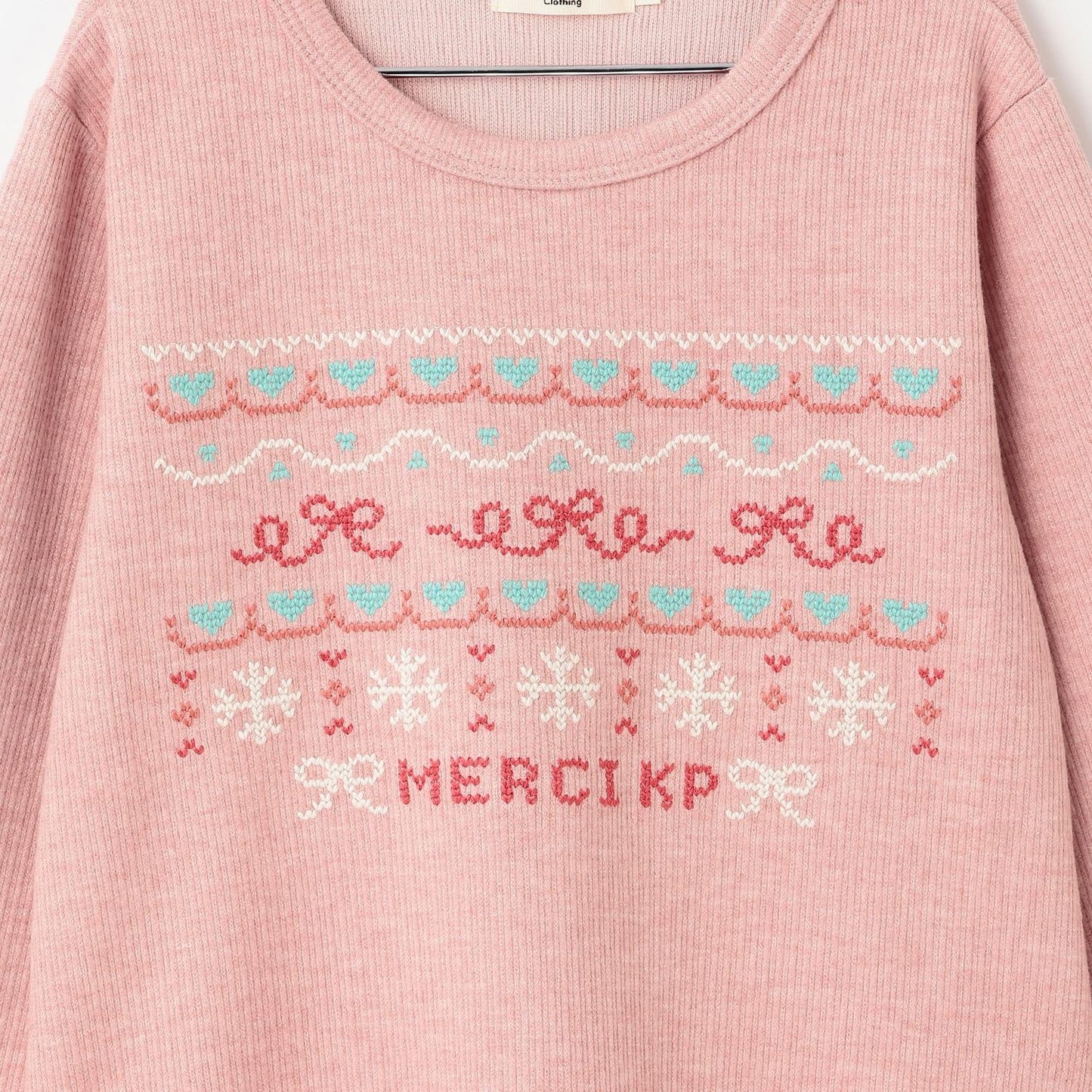 十字刺繡羅紋雙面衛衣