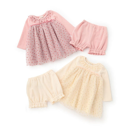 亮片波點嬰兒連體衣