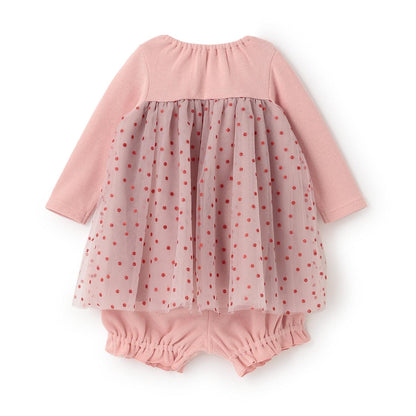 亮片波點嬰兒連體衣