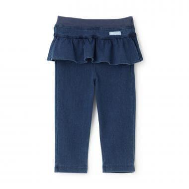 【微笑/防汙處理】荷葉邊剪裁長褲