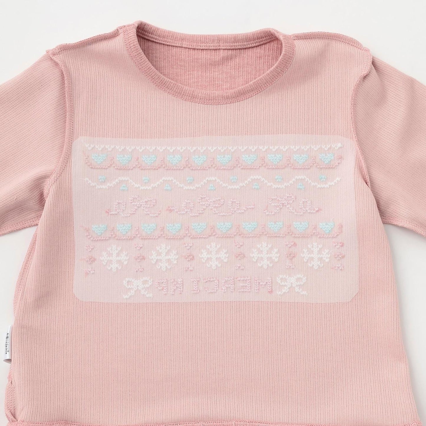 十字刺繡羅紋雙面衛衣