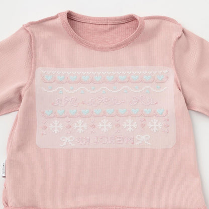 十字刺繡羅紋雙面衛衣