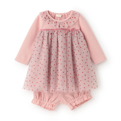亮片波點嬰兒連體衣