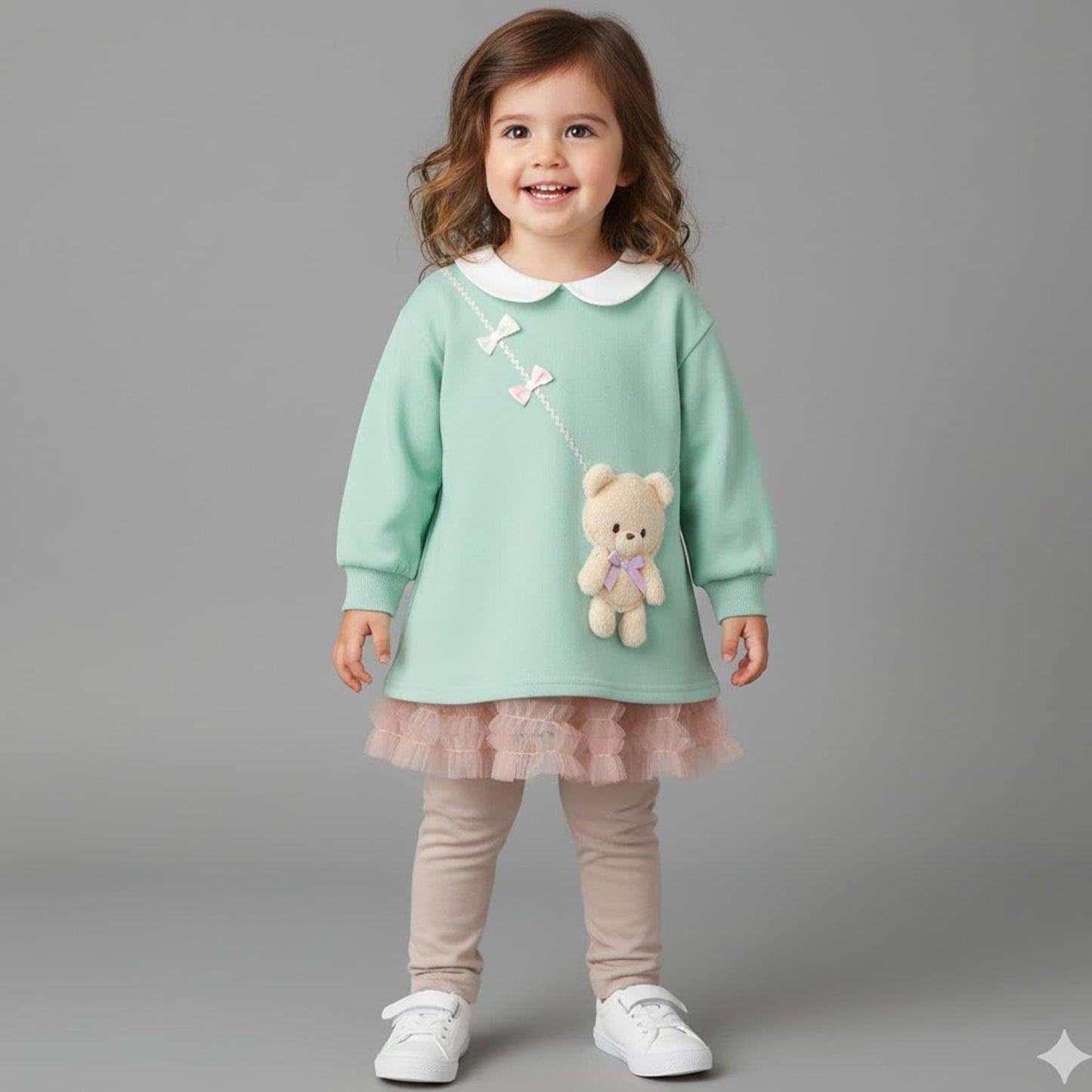 帶領熊造型斜挎包衛衣