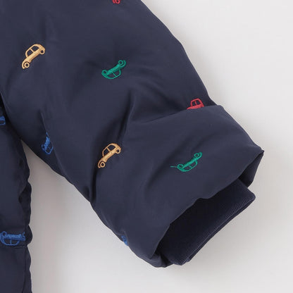 拼接刺繡加棉夾克