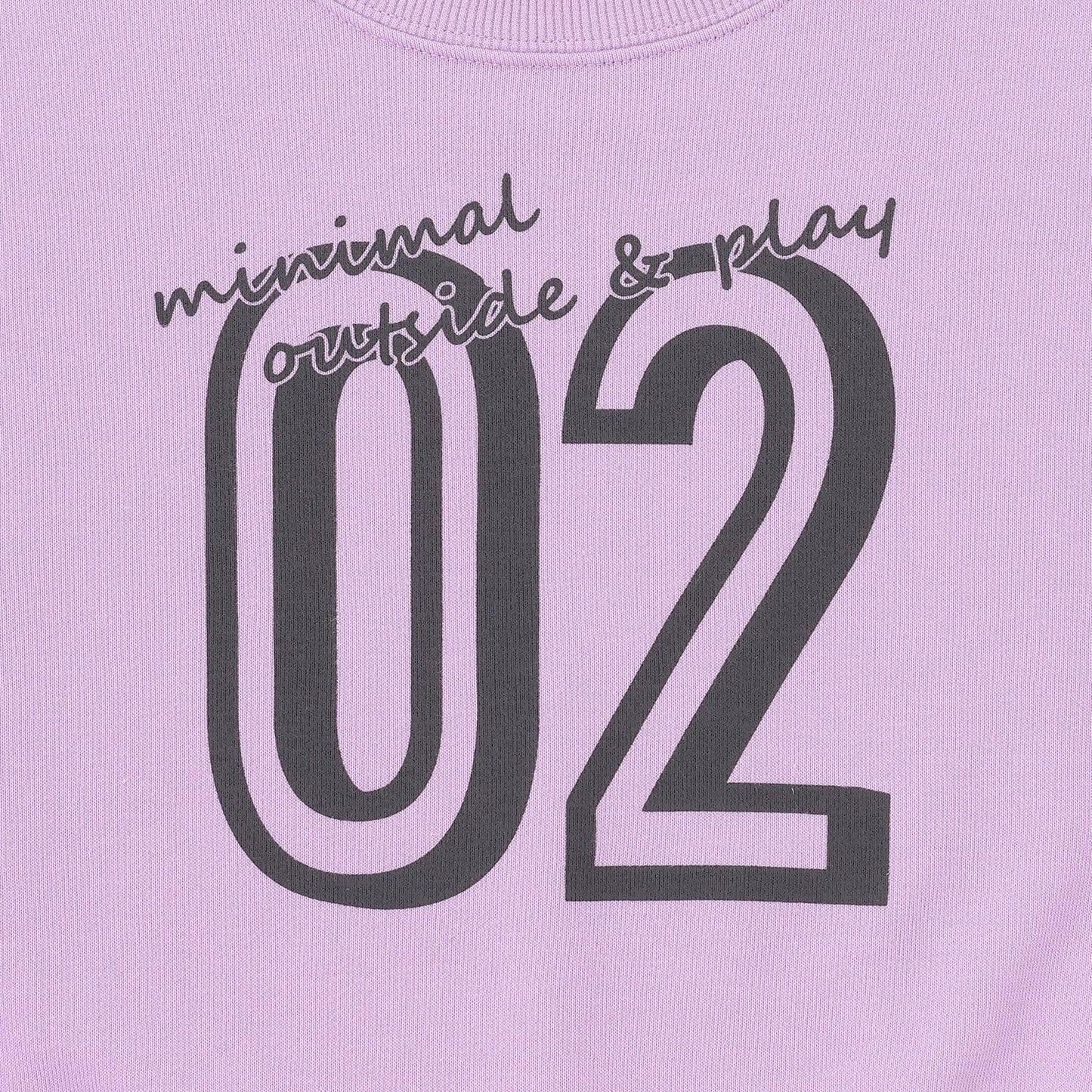 拼色植絨印花衛衣