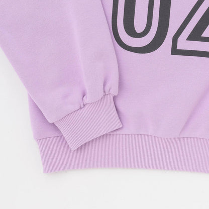 拼色植絨印花衛衣