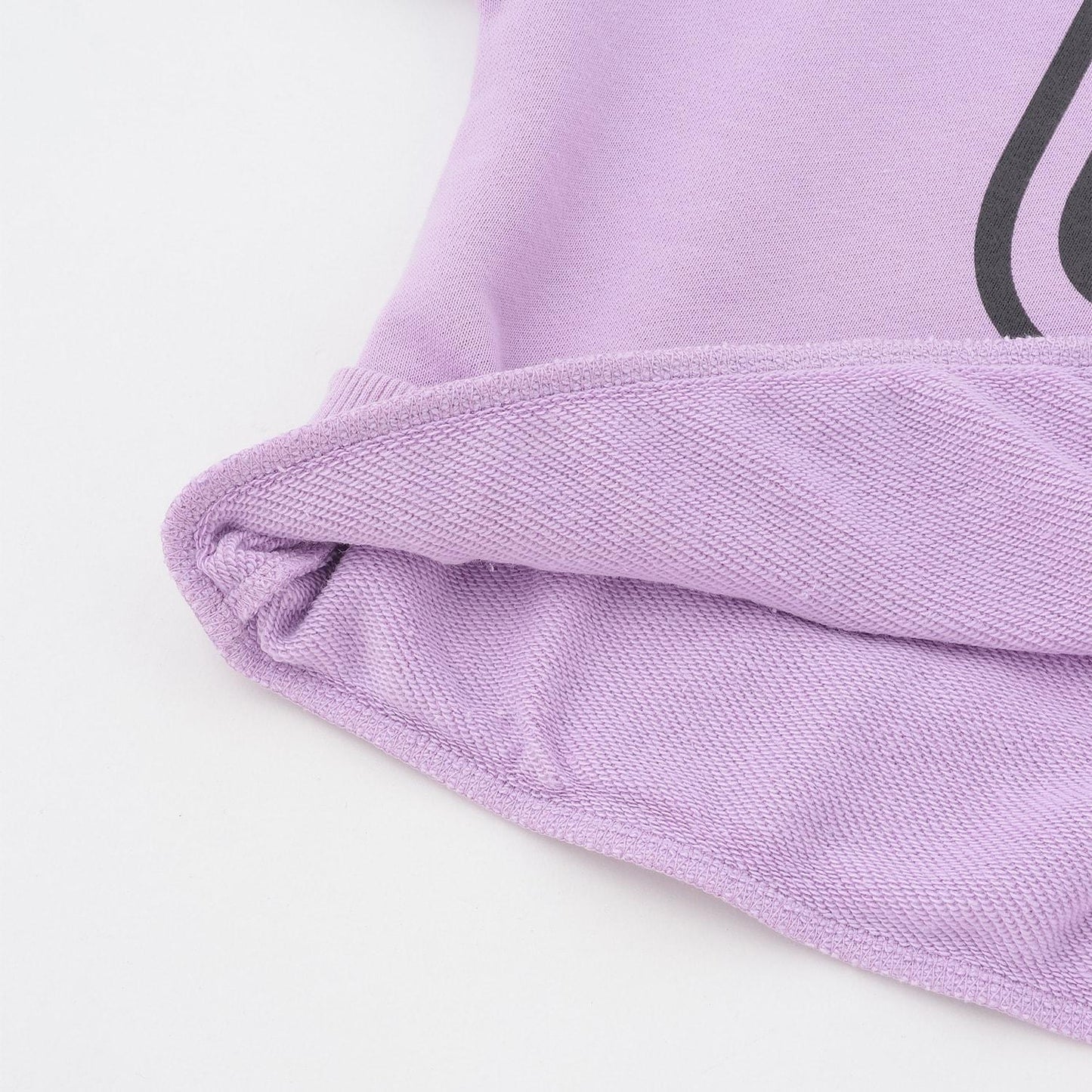 拼色植絨印花衛衣