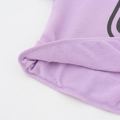 拼色植絨印花衛衣