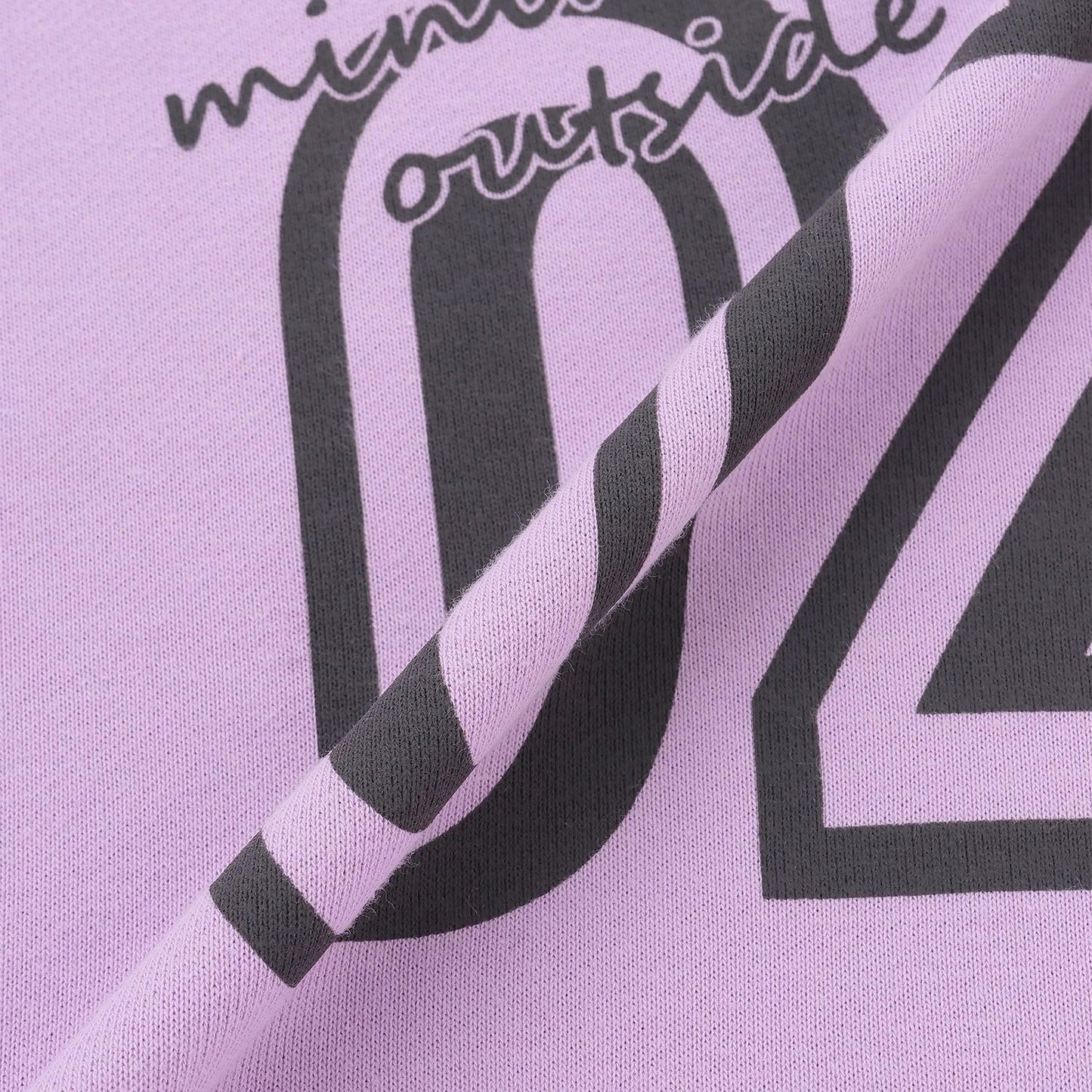 拼色植絨印花衛衣