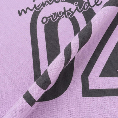 拼色植絨印花衛衣