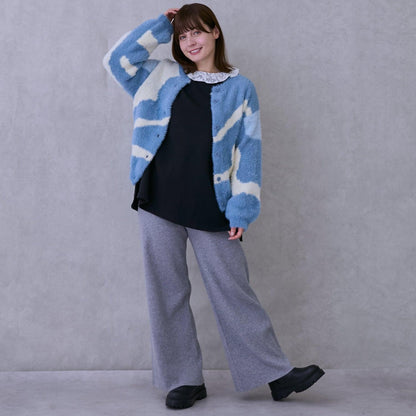 【リンク】長絨針織圖案開衫