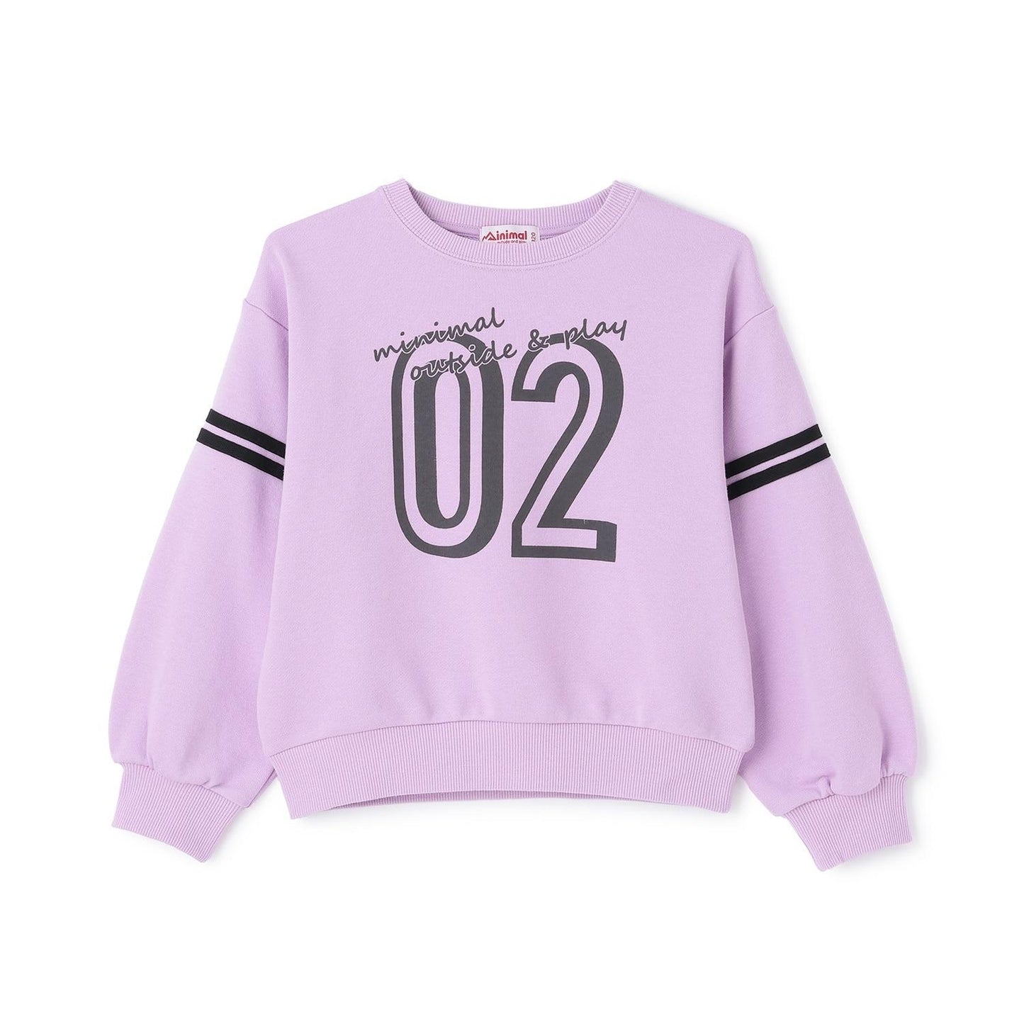 拼色植絨印花衛衣