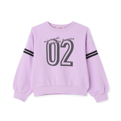 拼色植絨印花衛衣