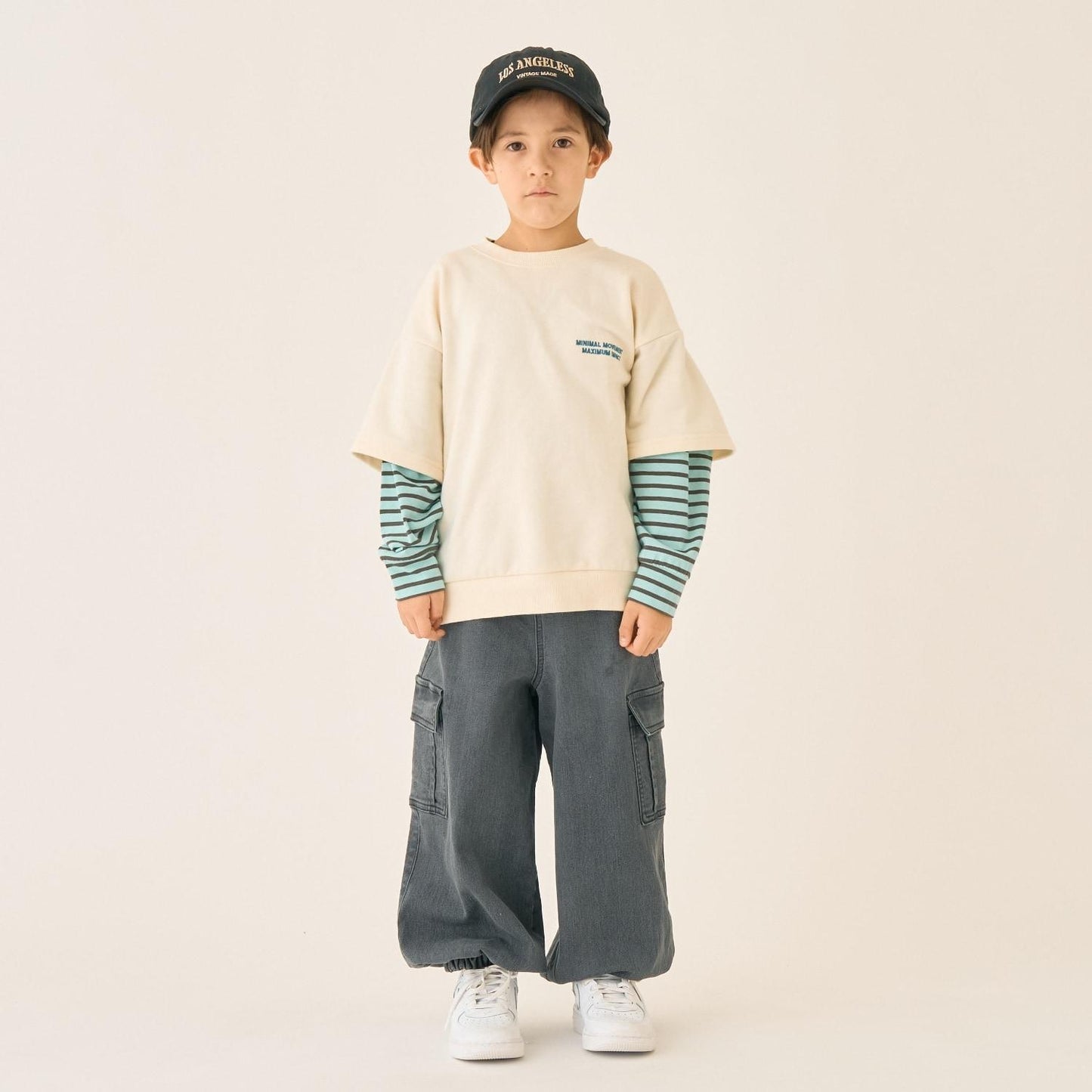 假兩件袖層疊設計衛衣