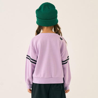 拼色植絨印花衛衣