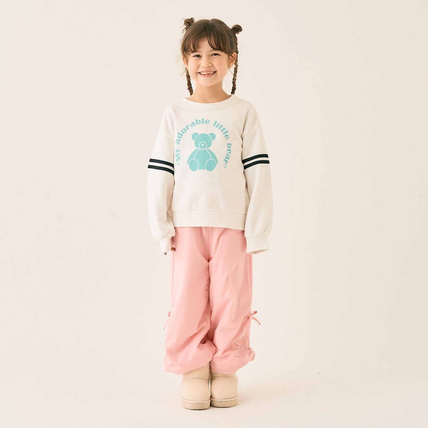 拼色植絨印花衛衣