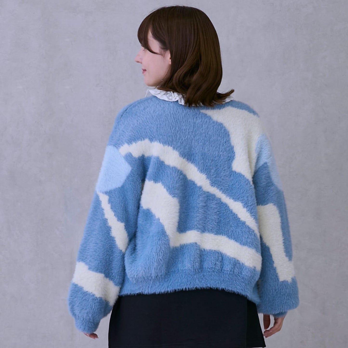 【リンク】長絨針織圖案開衫