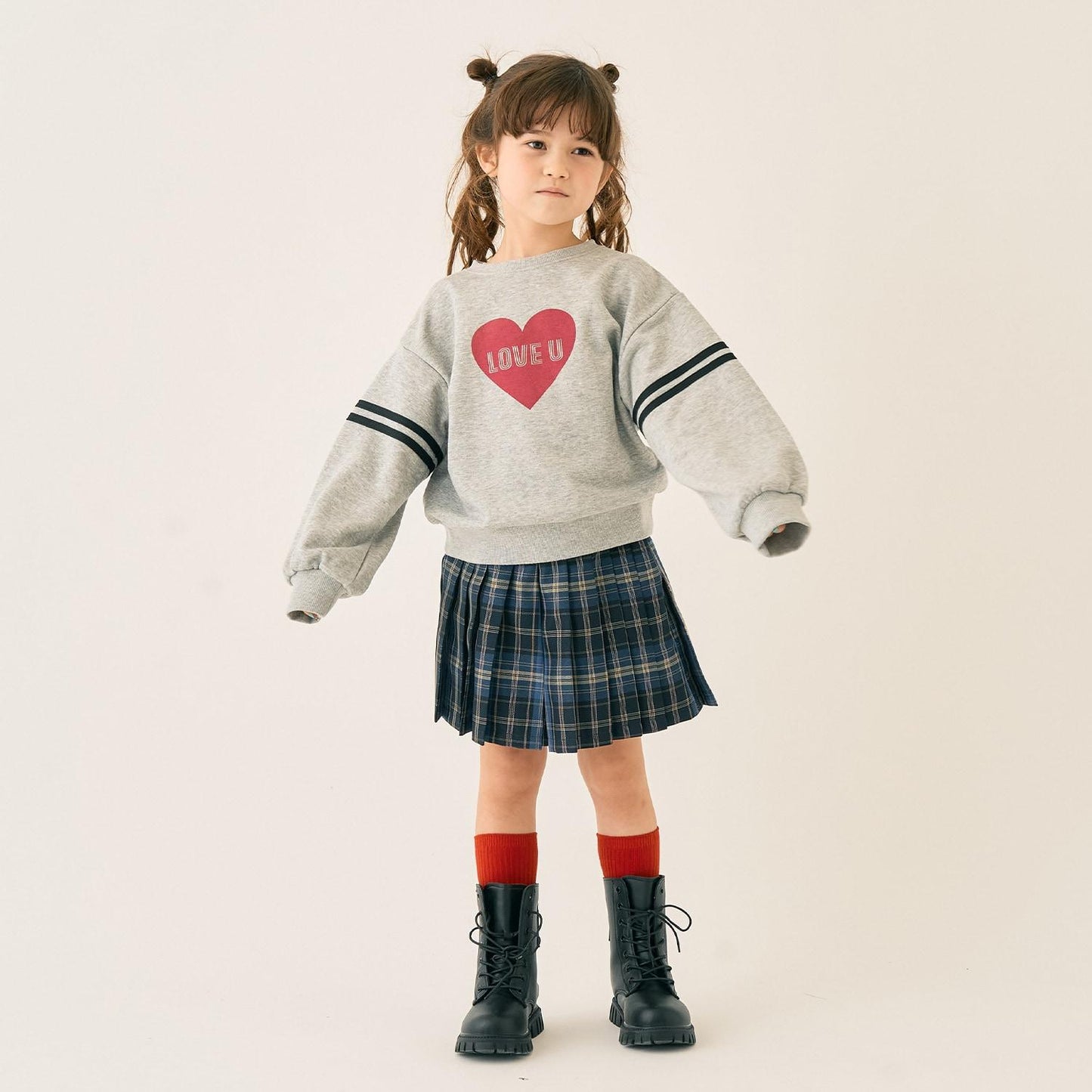 拼色植絨印花衛衣